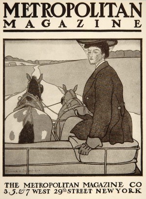 1913 Metropolitan Horse Carriage Cover Edward Penfield Mini Poster